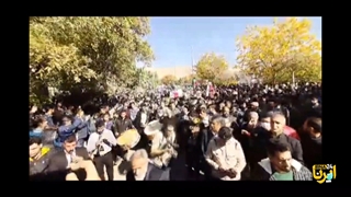 تشییع شهید امنیت نادر بیرامی در شهرستان صحنه و گیلانغرب