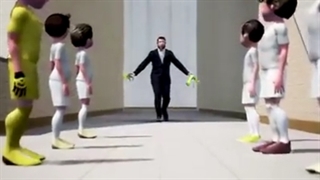 انیمیشن تیم فوتبال مقاومت با مربی‌گری حاج قاسم