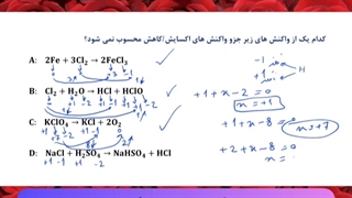 روش تعیین واکنش های اکسایش کاهش | تدریس شیمی کنکور استاد نباتی