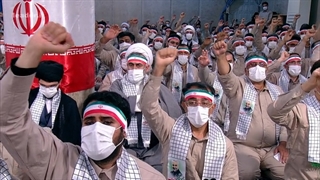 سرود دسته جمعی بسیجیان با اجرای ابوذر روحی محضر رهبر معظم انقلاب ۱۴۰۱/۹/۵