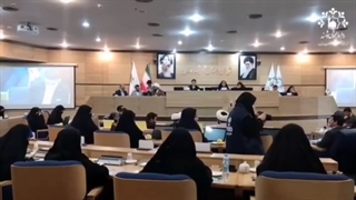 نشست مجلس دانش آموزی در صحن علنی شورای اسلامی شهر مشهد مقدس