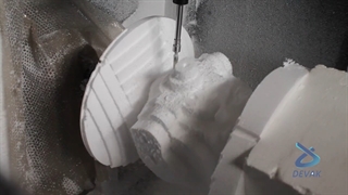 فیلم تراش مجسمه و تندیس یونولیتی با استفاده از سی ان سی فرز روتاری