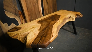 میز ناهار خوری چوب گردو روستیک