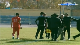 درگیری و زد و خورد در بازی نود ارومیه و سپیدرود رشت