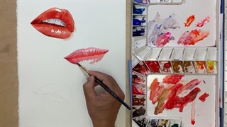 نقاشی لب ابرنگی