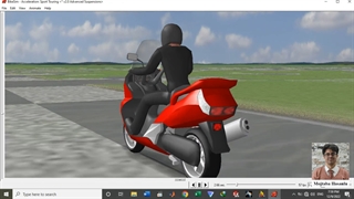 Stability Test of  MotorCycle in BikeSim تست پایداری موتورسیکلت در بایکسیم