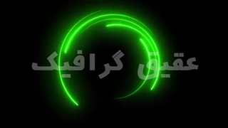 ویدیو فوتیج انیمیشن قاب نئون دایره سبز پر رنگ
