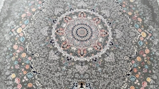 فرش الماس کویر کلکسیون اشرافی ، کد1593  سورمه ای