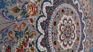 فرش 700 شانه ارزان قیمت - طرح چکاوک رنگ فیلی با تراکم 2100