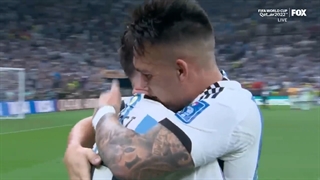 جشن و شادی بازیکنان آرژانتین بعد از برد جام جهانی ۲۰۲۲