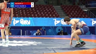 18 FS - 65 kg U JALOLOV (UZB) v M MUNOZ RAMIRE (CHI)