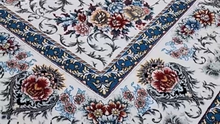 فرش 700 شانه ارزان قیمت - طرح سپنتا رنگ کرم با تراکم 2100