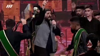 دمام زنی رضا هلالی در برنامه حسینیه معلی 1402 با مداحی بنی فاطمه جان آقام