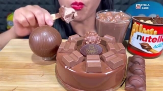 ASMR CHOCOLATE CAKE, MAGNUM & FERRERO ICE CREAMS, NUTELLA & GO! CHOCOLATE MILK MASSIVE Eating Sounds