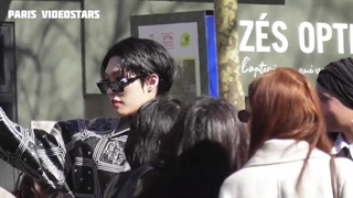 Mingi (민기) ATEEZ - arrival > Paris Fashion Week 6 march 2025 show Off-White