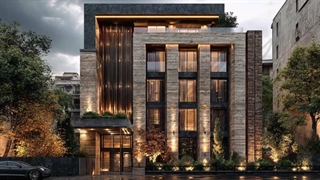 ترکیب آجر و سنگ در طراحی نما