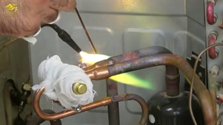 نحوه حذف و تعویض شیر چهار طرفه کولر گازی | آموزش تعمیرات کولر گازی