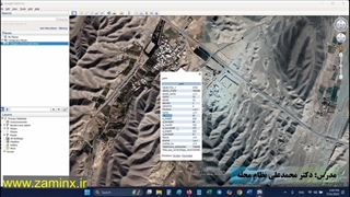 موقعیت روستاهای زلزله خیز در گوگل Earth که روی گسل واقع شده اند